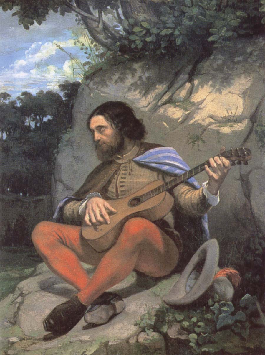 Young man in a Landscape or The Guitarreor